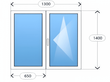 Двухстворчатое окно